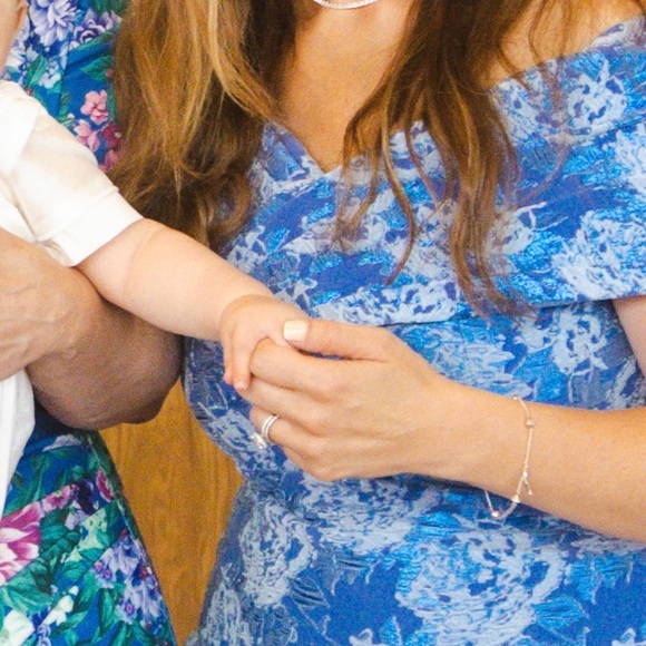 Emmerson Off-Shoulder Floral Jacquard Dress - Picture 5 of 6